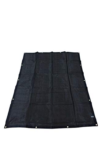 Mytee Products 40' X 40' Black Heavy Duty 6 Oz 70% Shade Mesh Tarps With Grommets Roll-Off | Sturdy Mesh Tarp Shades For Sun Light Blockage, Green House, Garden, Swimming Pool, Balcony Privacy Mesh #TOP6