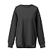 Oversized Sweatshirt for Women Loose Fit Crew Neck Sweatshirt Trendy Fleece Plain Vinatge Travel Hoodiecomfort Fashion Cotton College Outfits Crewneck Sweatshirts Women Women's Clothing, Black, L