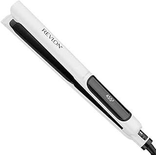 REVLON Crystal C + Ceramic Digital Hair Flat Iron | Long-Lasting Shine and Less Frizz, (1 in)