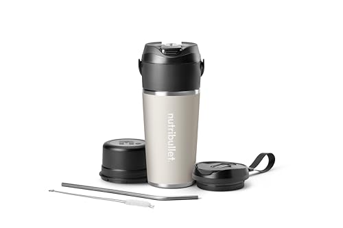 nutribullet Flip Portable Blender with Insulated Cup Cordless Matte Linen NBPB50350LIN