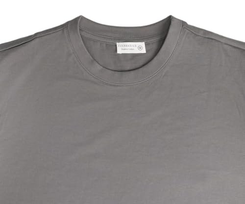 Image of Everbasics Supima Cotton Men's Crew Neck Classic T-Shirt, Regular Fit, Premium Soft Cotton Tee(100% Supima Cotton)