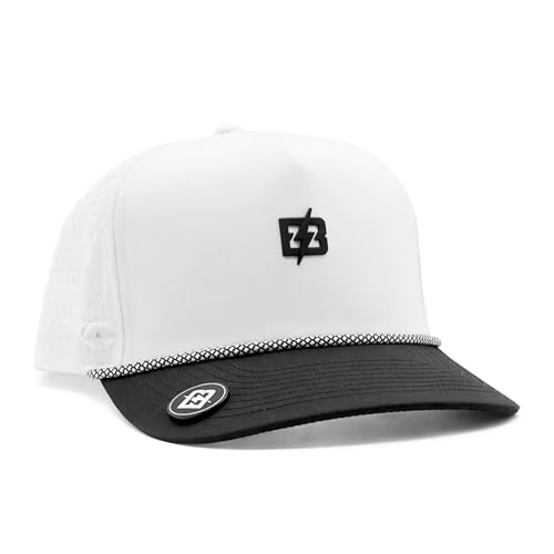 Image of BRIMZ Golf Performance Hat - Tee Holder & Magnetic Brim - Breathable Sweat & Water Resistant Golfing Snapback Cap