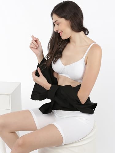 Image of Softline Women's Cotton Rich Wire-Free Non-Padded Molded Bra Combo | Full Coverage & Breathable Comfort | Lightweight, Skin-Friendly Everyday Wear (Pack of 2)