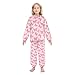 HXshaoye Fashion Pink Butterfly Plush Pjama Set 2 PCS Pjs Set Sleepwear Long Sleeve Top with Bottom para ninas 10-12
