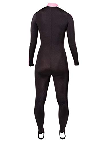 Henderson Lycra Printed Unisex Adults Jumpsuit Scuba Diving Wetsuit-Black / Pink-Xsmall #TOP3