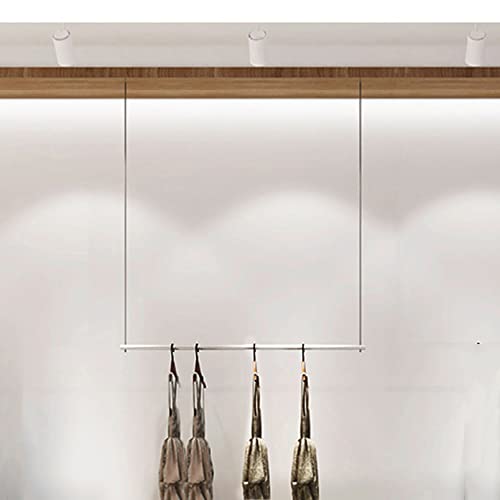 Porte-vêtements mural réglable tringle chambre dressing robe - 2