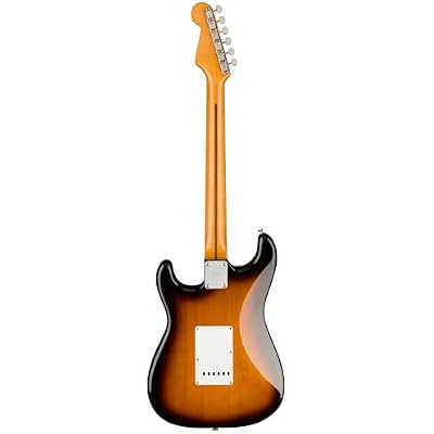 Fender Stories Collection Eric Johnson 1954 Virginia Stratocaster - 2-Color Sunburst Bundle with Case, Cable, Strap, and Guitar Cleaning Kit
