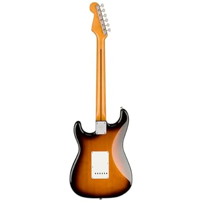 Fender Stories Collection Eric Johnson 1954 Virginia Stratocaster - 2-Color Sunburst Bundle with Case, Cable, Strap, and Guitar Cleaning Kit