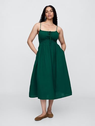 GAP Women's Tie-Front Woven Maxi Dress4