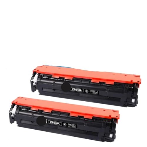 HRNJX Paquete de 2 tóner Negro CB540A 125A Compatible con CM1312 CP1215 CP1518ni
