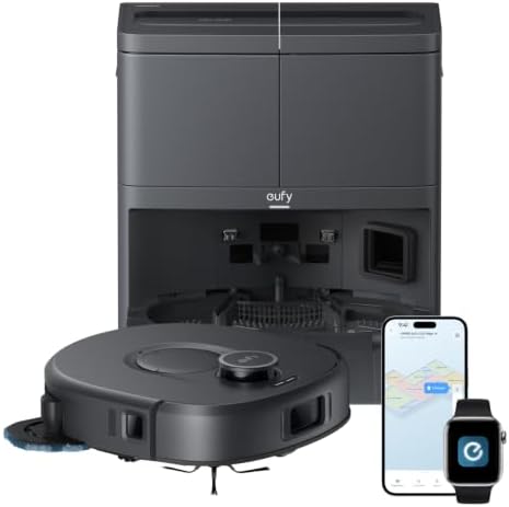 anker eufy C30 Edge Saugroboter mit Wischfunktion,35.000Pa, Kantenwischen | AeroTurbo™ Multi-Zyklon-Filter, MopMaster™ 3.0, Anti- Tangle-Bürste, All-in-One-Station, iPath™ 2.0 Lase