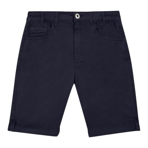 Bermuda marine TBS Santamid taille 38 avec taille semi-élastiquée pour un confort quotidien