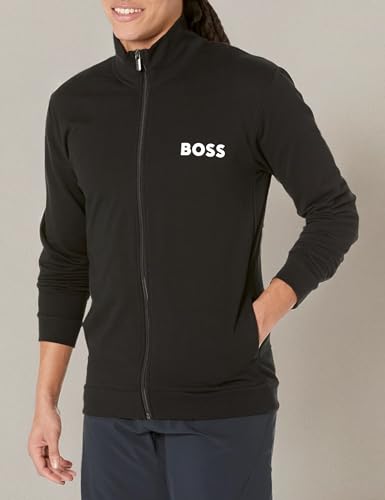 BOSS Men's Contrast Logo Cotton Full Zip Sweatshirt3