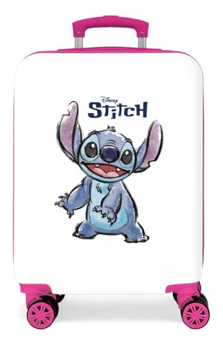 Disney Adorable Stitch Bagagli- Bagagli per bambini Bambine e ragazze Bianco/ Rosa