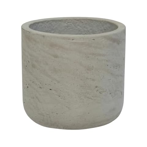 Pottery Pots 4.17" W Round Gray Washed Fiberclay Charlie XX-Small Planter, Indoor Outdoor Modern Plant Pot for Plants Flowers Succulents Home Garden Decor Cover