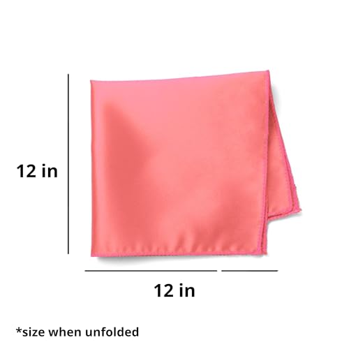 Image of tiemart Solid Color Pocket Squares for Men | For Suits, Perfect for Wedding Parties, 12 x 12 inch / 30 x 30 cm