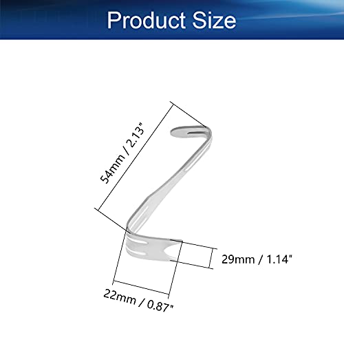 Image of 54 x 29mm Solid Moulding Picture Hooks Hangers Rail Hanging Hook Galvanized Finish, for Home Wall Picture Exhibition Art Work Hardware Sliver Tone 25pcs