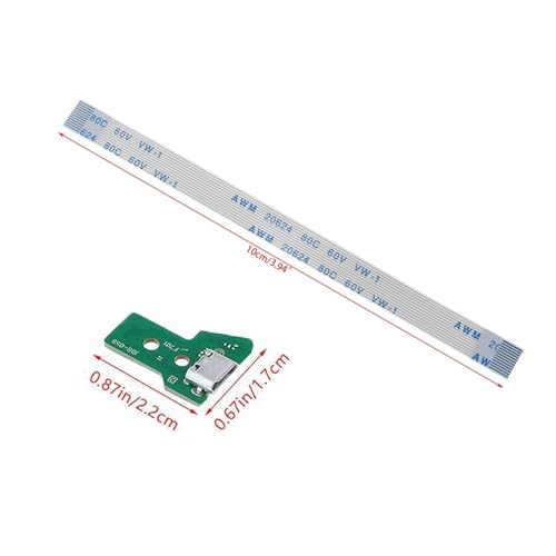 Puerto de carga micro USB JDS-050 con cable flex de 12 pines para mando PS4 3