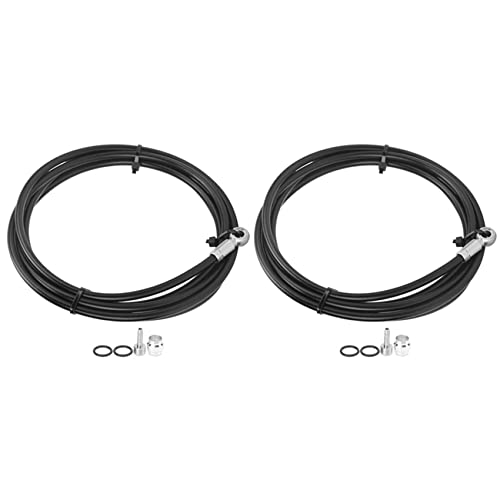 Bloepum 2X Bike Oil Disc Brake Cable 2M Bike Disc Brake Oil Tube Brake Hose with Connection Insert for Guide R//G2