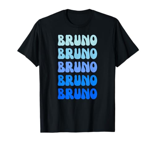 Bruno Retro Name Stack Design Maglietta