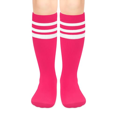 Image of Olreco 1 Pack Toddler Kids Youth Soccer Socks Girls Boys Baseball Socks Youth Knee High Softball Football Accessories Cotton