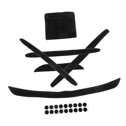 Happyyami 7pcs Lightweight Bike Helmet Padding Kit Sweat-Absorbing Replacement Foam Pads for Mountain and Road Cycling Safety Helmets Black