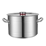 Stock Olla - Olla Grande con Tapa, Olla De Acero Inoxidable Gruesa Comercial/doméstica para Catering, con Tapa, para Estufa De Gas/Cocina De Inducción (10-30 L)(10L)