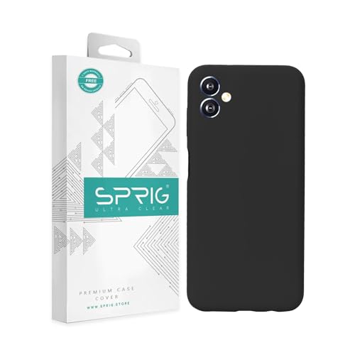 Image of SPRIG Compatible with Samsung Galaxy F14 5G Phone Liquid Silicone Cover Premium Back Cover Drop Tested Shock Proof Mobile Case for Men, Women, Boys and Girls with Camera Protection (Black)
