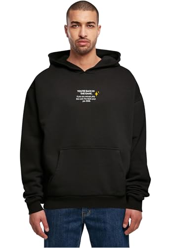Sweatshirt à Capuche Homme Mister Tee MT2541 Ultraheavy Oversize en Coton Épais Noir