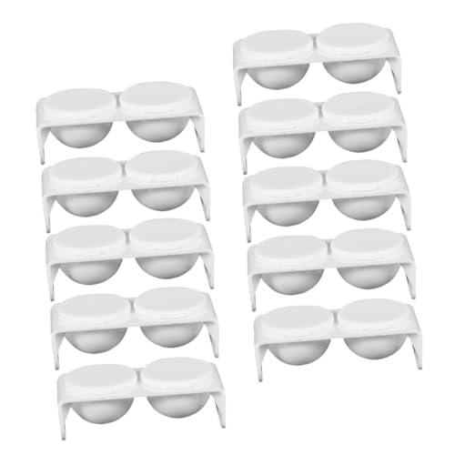 Ipetboom 10pcs Manicure Kit Diy Crystal Cups Nail Art Liquid Containers Lids Double Holes Nail Bowl Set for Hands