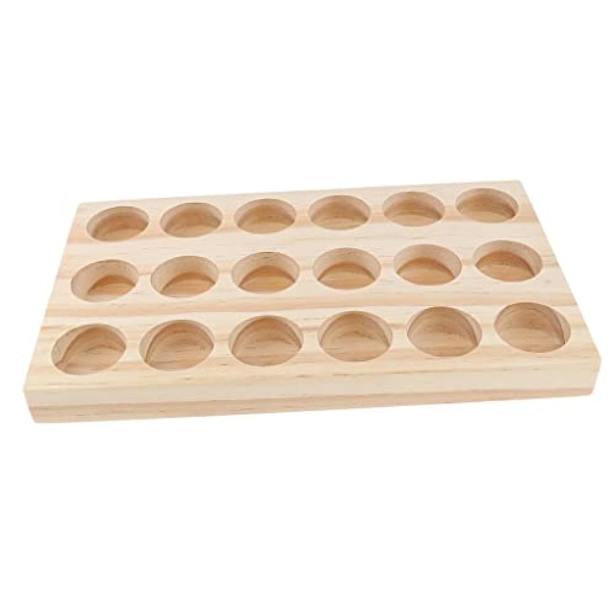 Natural Wood Cosmetic Makeup Display Storage Organizer