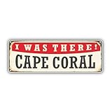 Cape Coral Retro Travel Tin Sign Sticker - Waterproof Outdoor Car Bumper Vinyl Decal, 3 Inch