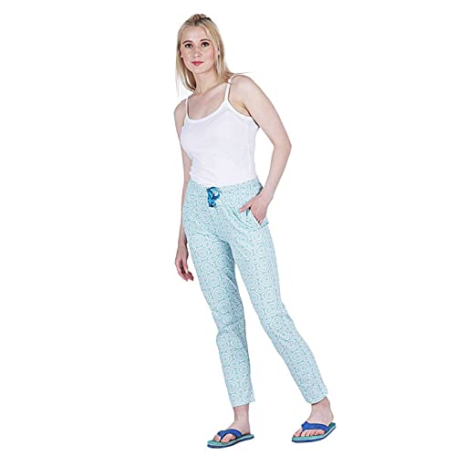 Image of Women's Cotton Printed Night Pyjama with Two Pockets