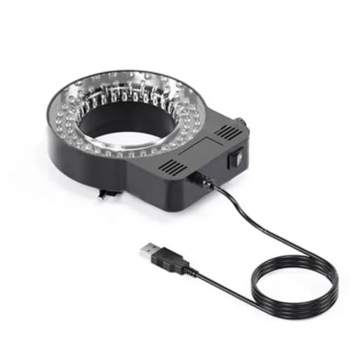 顕微鏡アクセサリーキット L144 L72 L64 顕微鏡 LED リングライト照明ランプ、工業用顕微鏡カメラ拡大鏡円形光源に適合(L64)