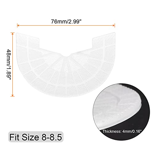 Image of HARFINGTON 2pair Shoe Sole Protector for Sneakers Size 8-8.5 Non Slip Pad Heel Plates Repair for Men and Women, Transparent