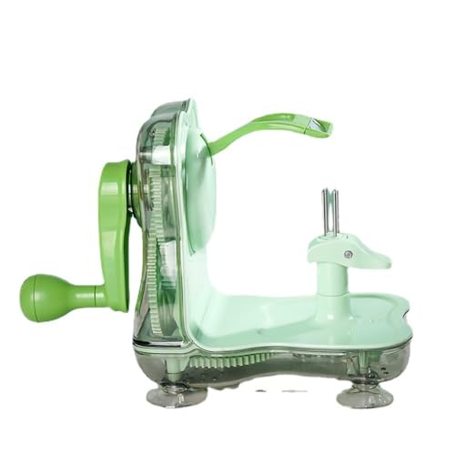 Lamanttピーラー、デバイダー、手回し式、リンゴの皮むき器、果物と野菜、便利、家庭用キッチン用品 (緑,フルーツピーラー)