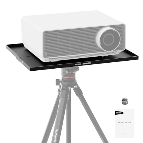 NEEWER 15"×11"×0.5" Metal Laptop Projector Notebook Tray Holder Detachable with 1/4" to 3/8" Screw Adapter for Tripod Mount Stand for Stage Meeting Outdoor Lecture (Tripod Stand NotIncluded), MS016A