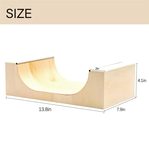 RACOFSB Wooden Fingerboard Half Pipe Ramp Handmade Pro Obstacles