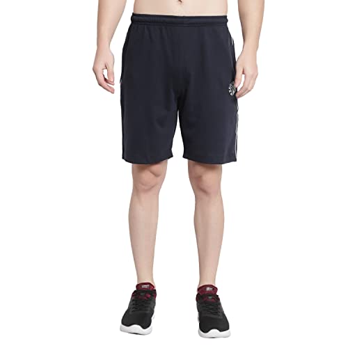 Image of DIA A DIA Men's Cotton Shorts with Zipper Pockets - Elastic Waist with Drawstring, Comfortable Casual & Gym Shorts for Men, Sizes M to 5XL (28-46 Inch Waist), Plus Sizes