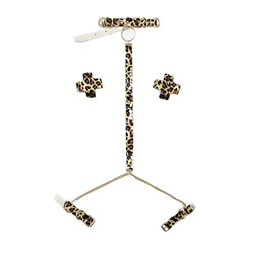 Leomoste Reusable Silicone Leopard Pattern Metal Chain Adhesive Nipple Covers Pasties Pads #TOP13