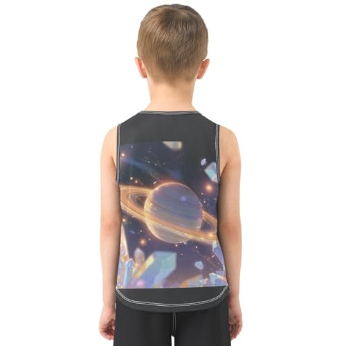 Galaxy Purple Stone Boys Tank Tops Toddler Boys' Assorted Sleeveless Tank Tops for Sports,3T3