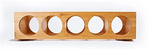Soporte para 5 botellas de vino de bambú minimalista miniatura 1