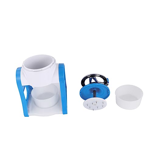 LIFKICH Máquina de Trituración de Hielo Manual para Picador de Hielo Mini Portátil con Desmontable y Material para Helados y Granizados Azul