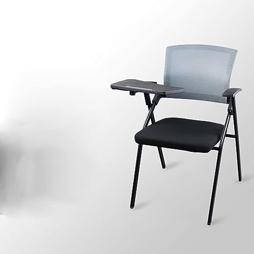 Chaise de bureau pliante avec tablette rembourrée noire