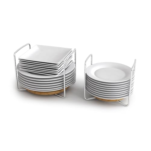 Adjustable Bamboo Plate Holder