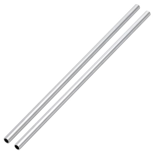 UAUAFIFI 6061 Aluminum Tubing, 12.7mm OD Seamless Aluminum Round Tube,2mmWall x 330mm Length Metal Straight Pipe for Diy, Industry, Decoration (2Pcs, 12.7x8.8x330mm)