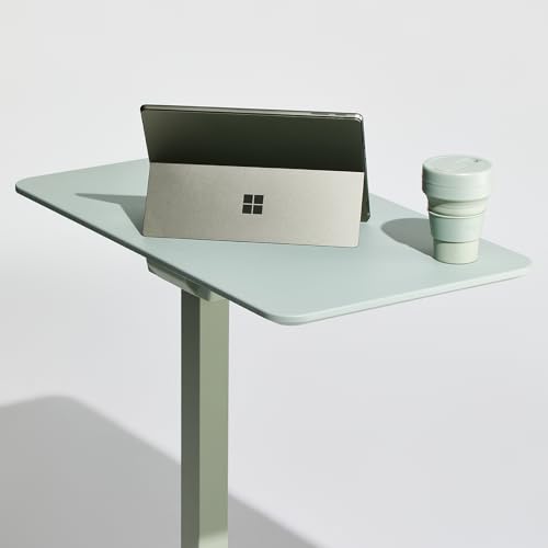 Image of TopJob AnyDesk Nest Pro Sit Standing Desk, Portable Folding Stand Desk with Hidden Wheels, Computer Workstations, Home Use, Couch Side Table, Bedside Table, Kitchen Prep Table, Cordless (Mint)