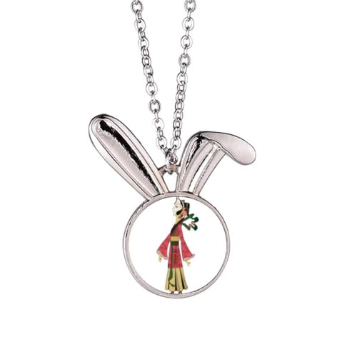 Collier lapin ombre chinoise pendentif artistique pour femme style minimaliste