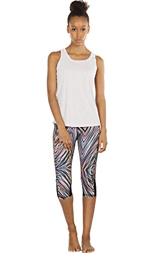icyzone Camiseta sin Mangas de Espalda Abierta de Ejercicio y Ocio para Mujer (S, Blanco)