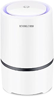 RIGOGLIOSO HEPA Air Purifier for Smoke, Pollen, Pet Dander, Odor, Dust Remove, Compact Air Purifiers for Home Bedroom, Kitchen and Office, No Ozone Air Cleaner